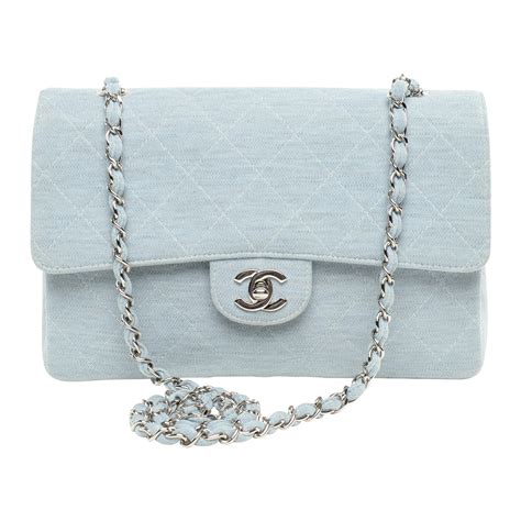 chanel light blue flap bag|Altro.